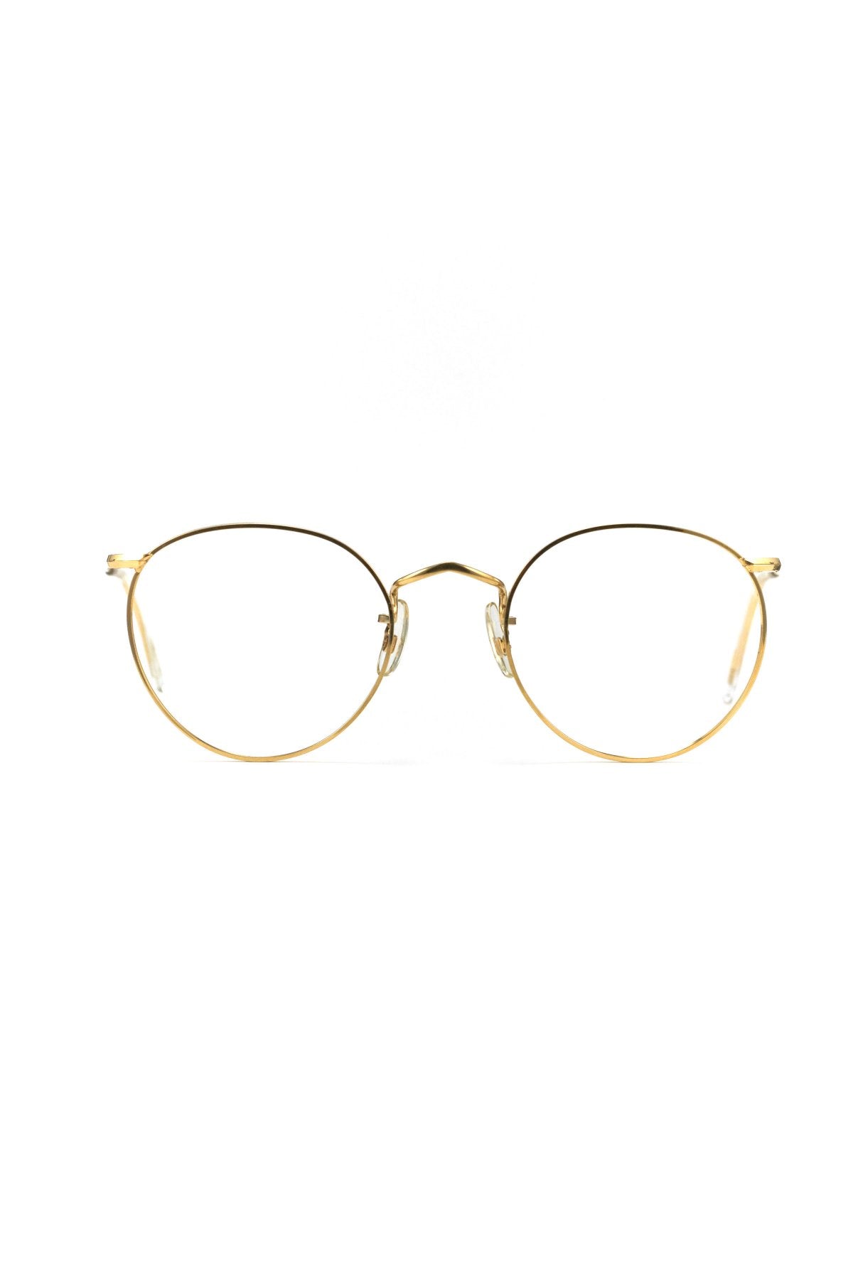 1960s ALGHA BRITISH VINTAGE EYEWEAR METAL ROUND- OPT-602