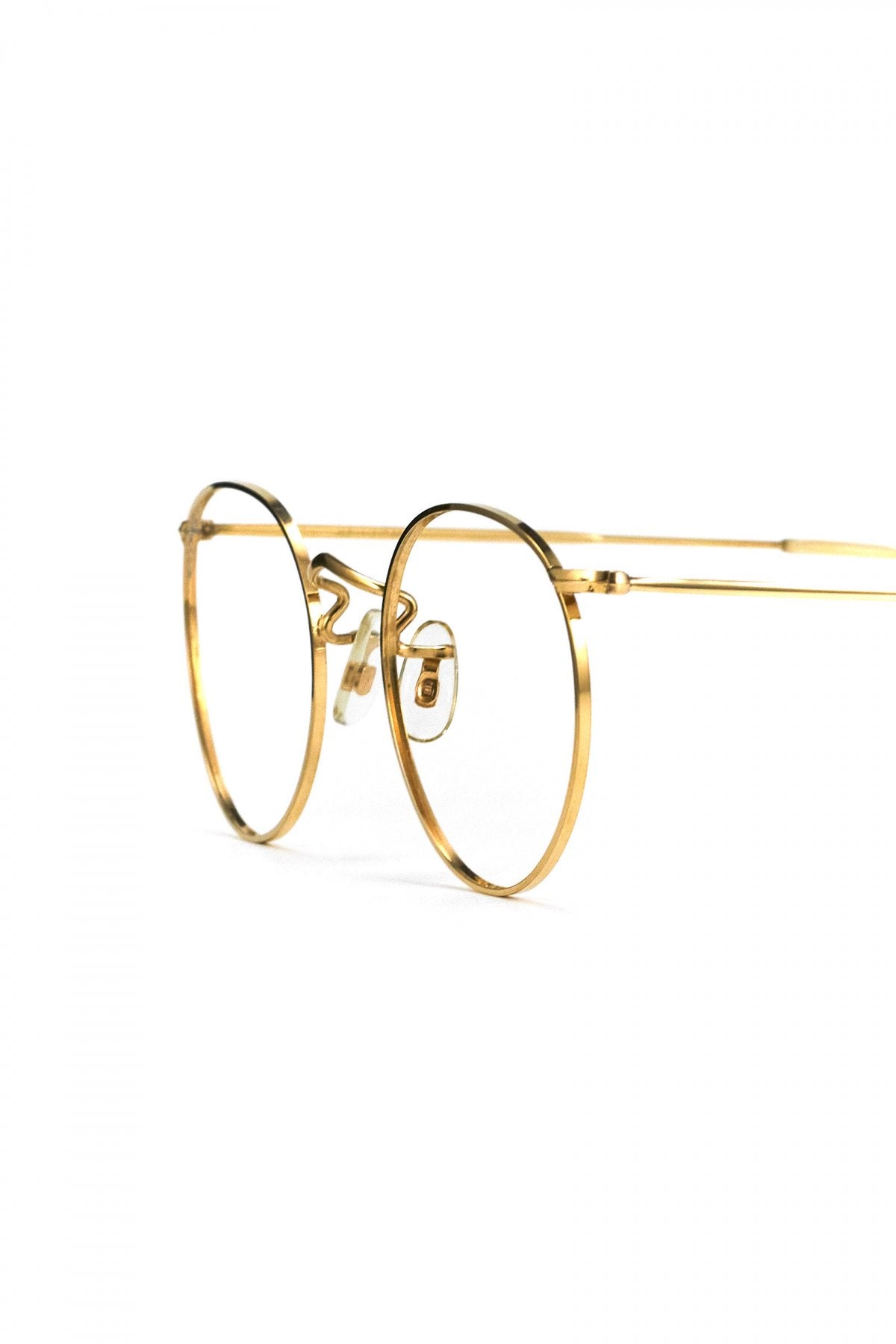 1960s ALGHA BRITISH VINTAGE EYEWEAR METAL ROUND- OPT-602