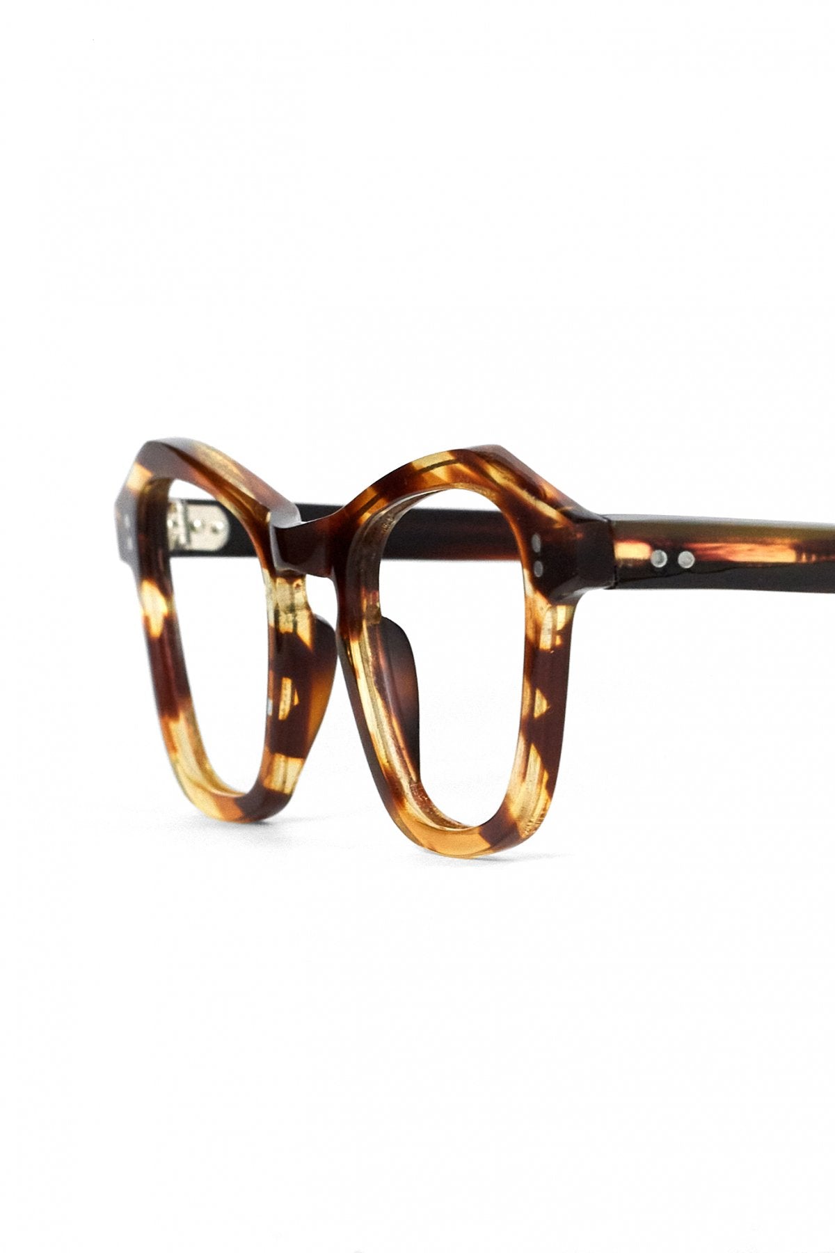 1950s HAND MADE  FRANCE VINTAGE EYEGLASS AMBER - OPT-614