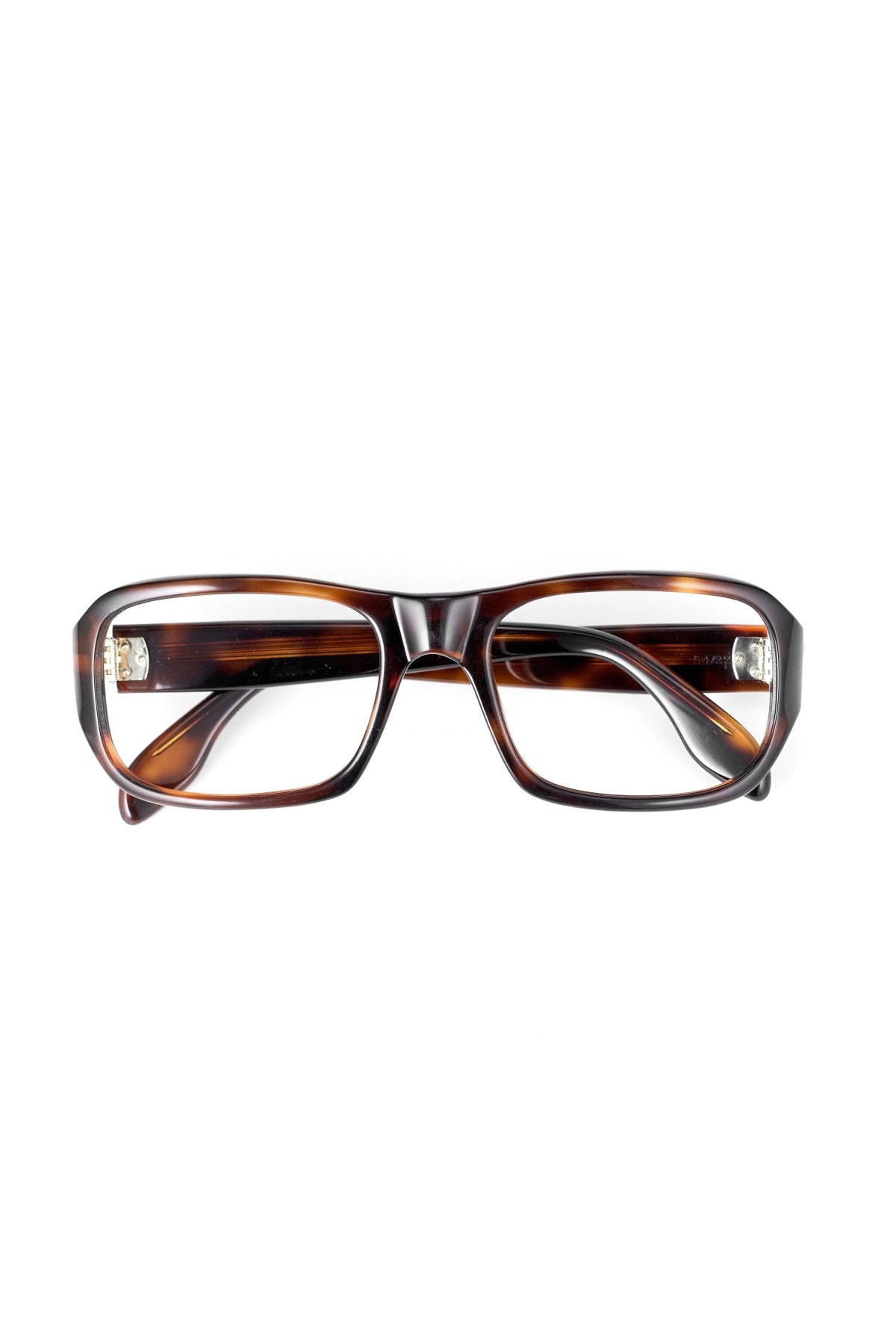 1960s BRITISH VINTAGE EYEWEAR 3DOT FAT TEMPLE AMBER - OPT-616