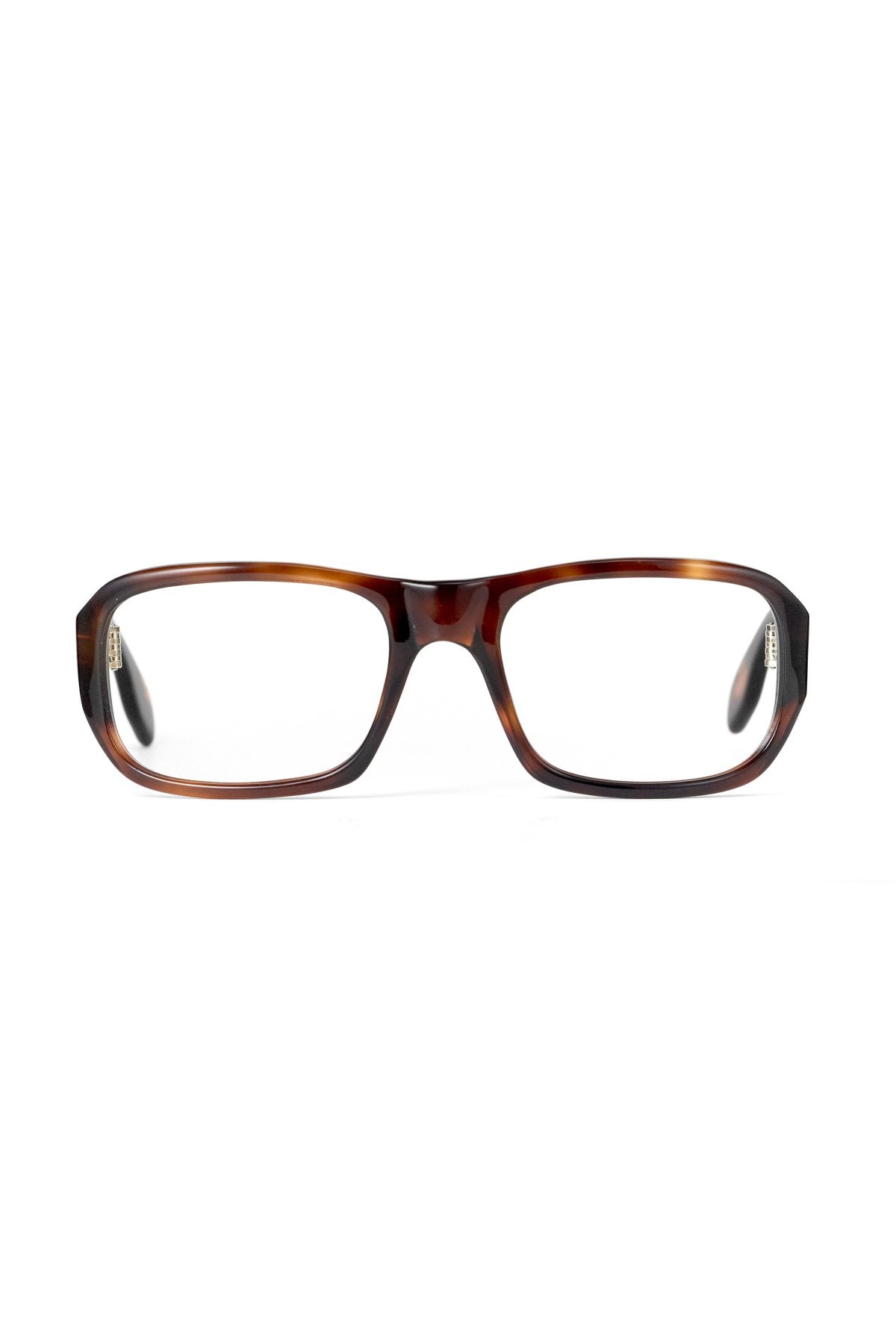 1960s BRITISH VINTAGE EYEWEAR 3DOT FAT TEMPLE AMBER - OPT-616