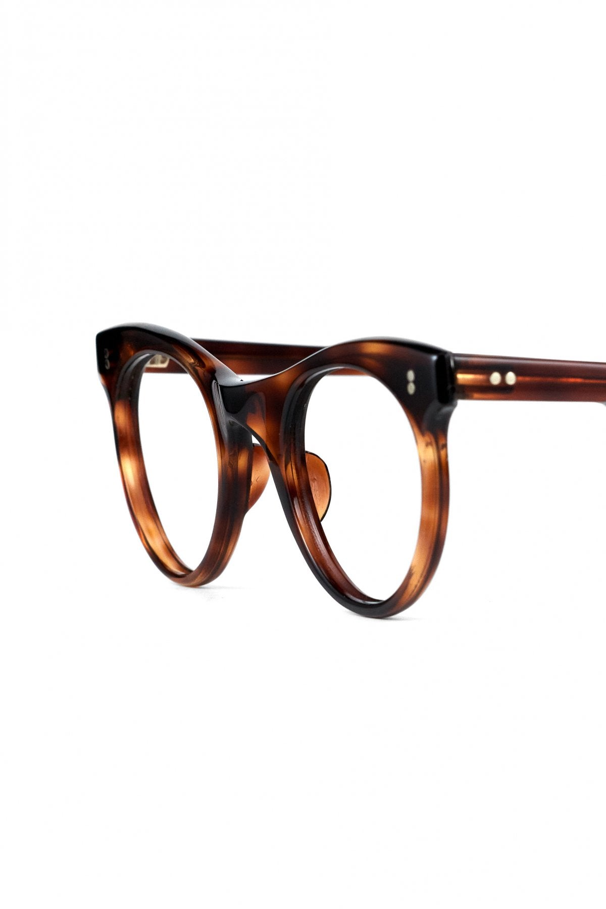 1950s FRANCE VINTAGE EYEGLASS  DEMI AMBER - OPT-621