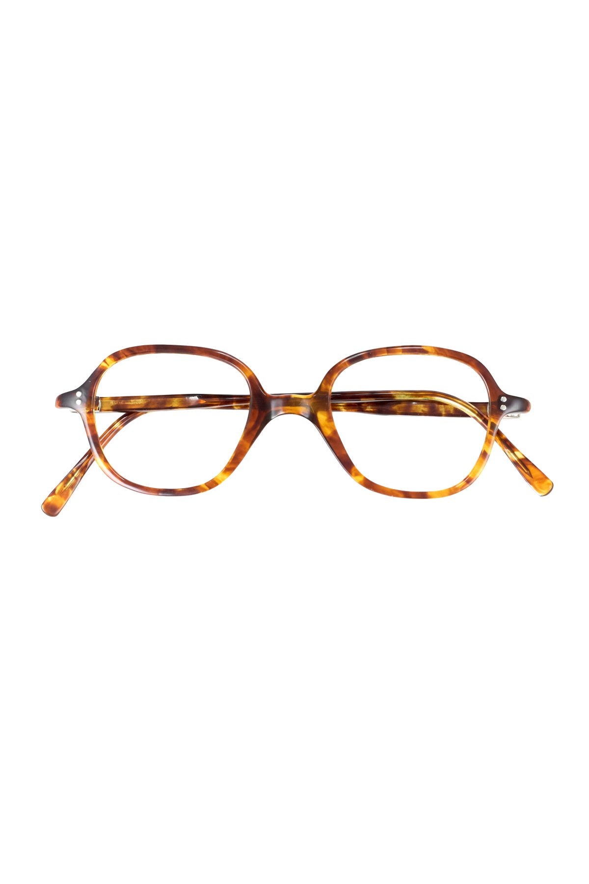 1940s HAND MADE BRITISH VINTAGE EYEWEAR AMBER - OPT-622