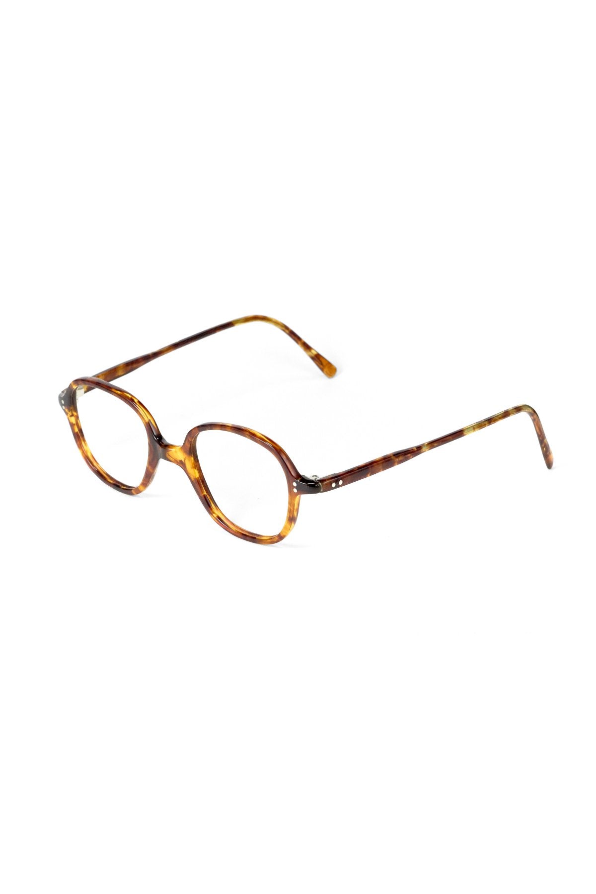 1940s HAND MADE BRITISH VINTAGE EYEWEAR AMBER - OPT-622