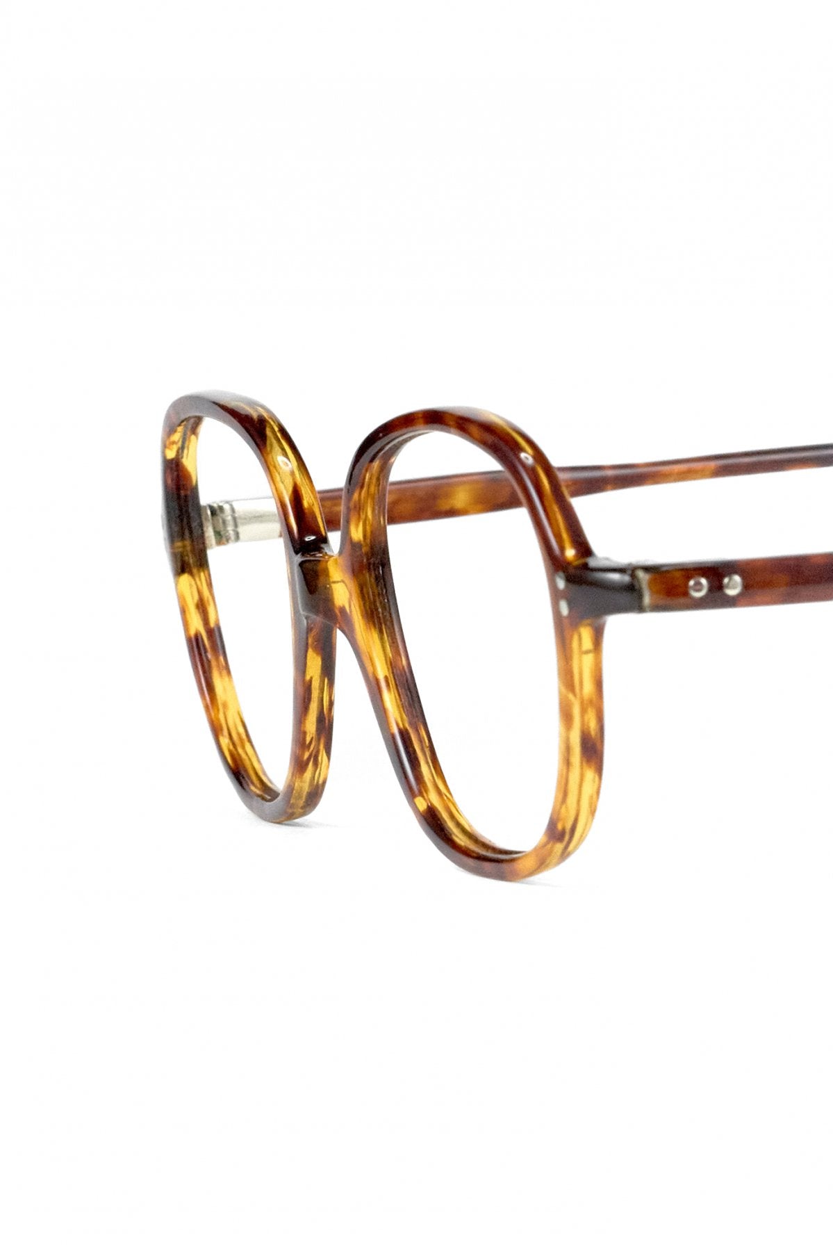 1940s HAND MADE BRITISH VINTAGE EYEWEAR AMBER - OPT-622