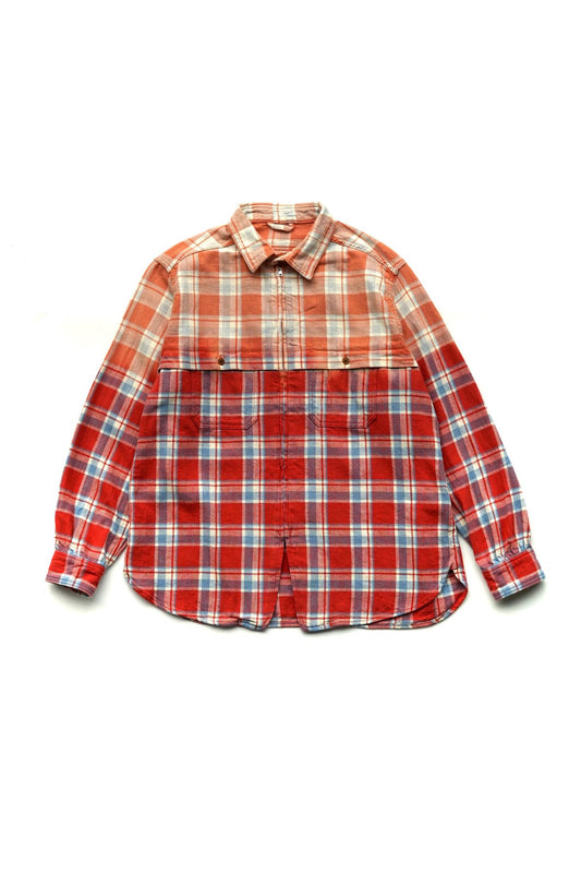 Nigel Cabourn - MOTORCYCLE SHIRT - OZONE BLEACH RED