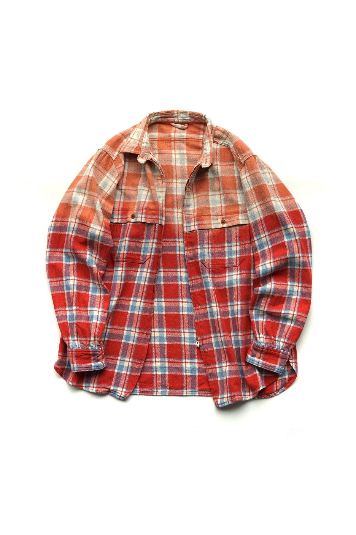 Nigel Cabourn - MOTORCYCLE SHIRT - OZONE BLEACH RED