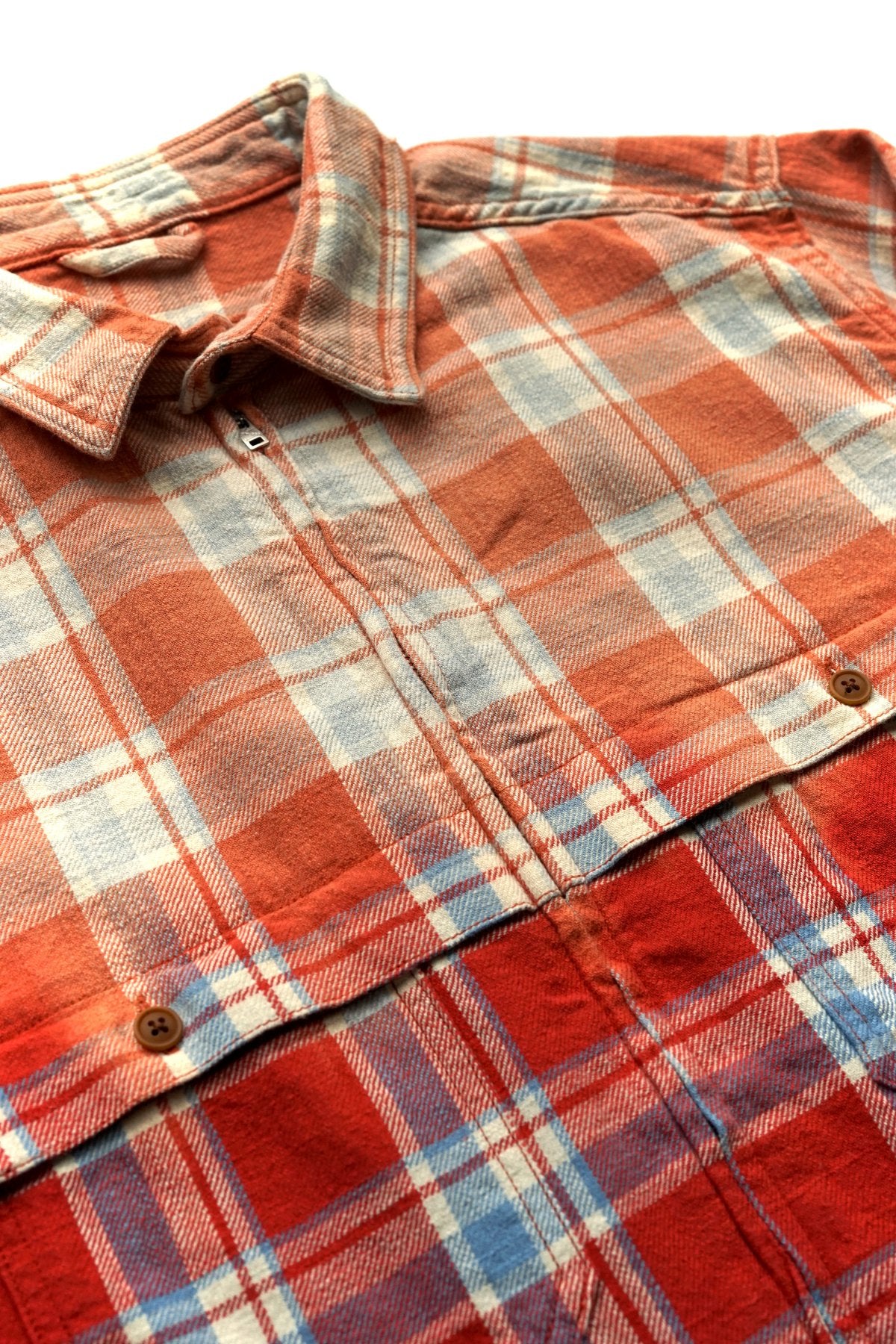 Nigel Cabourn - MOTORCYCLE SHIRT - OZONE BLEACH RED