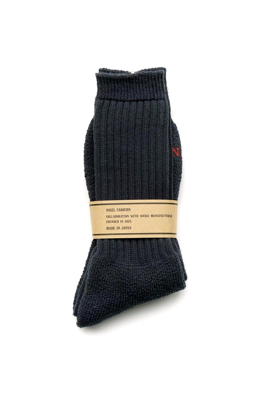 ◯ Nigel Cabourn - PILE SOCKS - NAVY