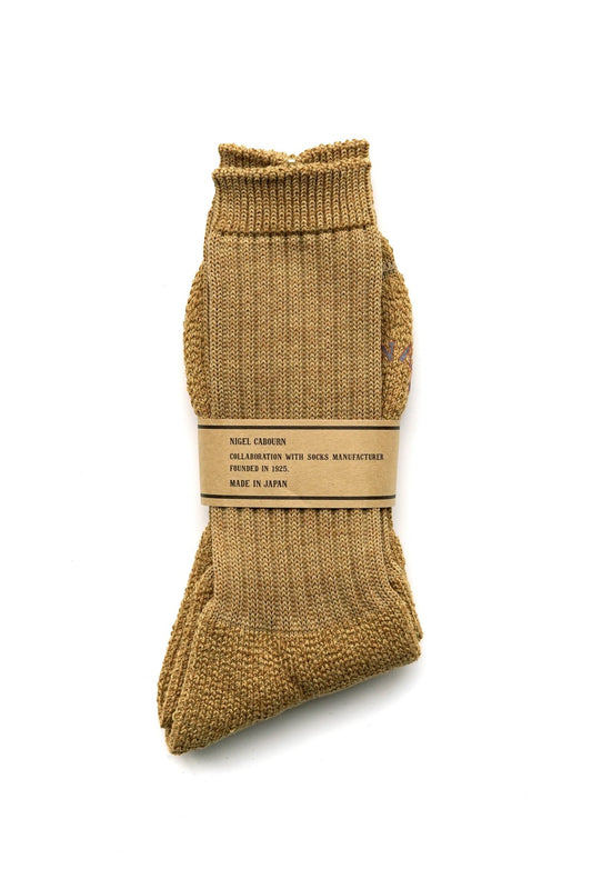 ◯ Nigel Cabourn - PILE SOCKS - KHAKI