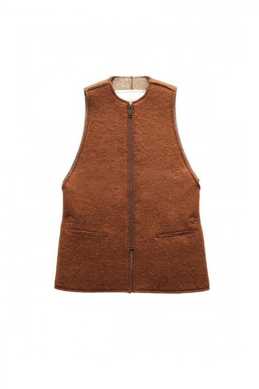 toogood - THE ANTIQUE DEALER GILET - FELTED MOHAIR - RUST