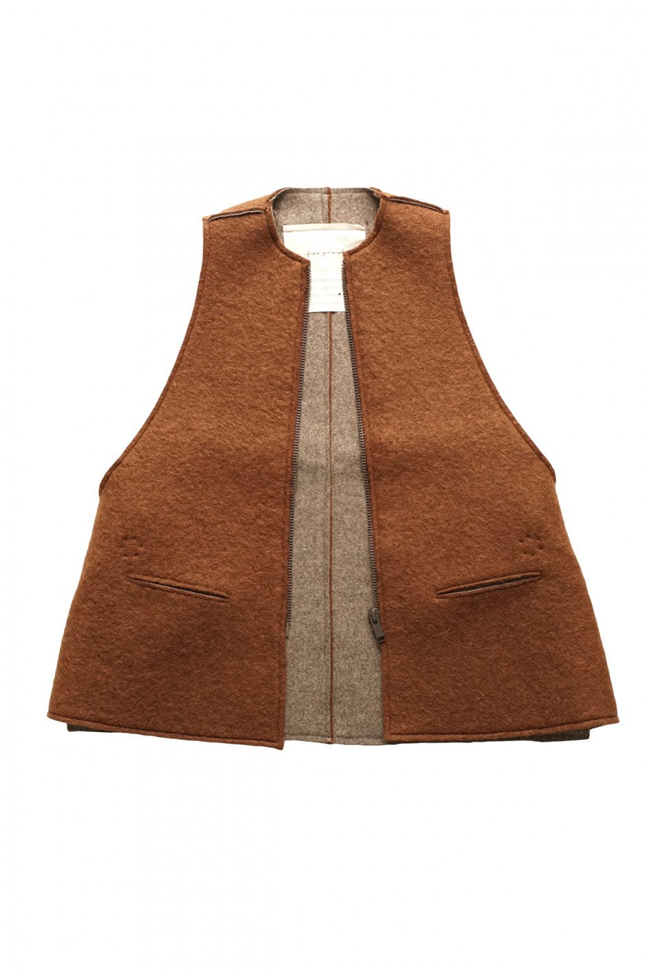 toogood - THE ANTIQUE DEALER GILET - FELTED MOHAIR - RUST