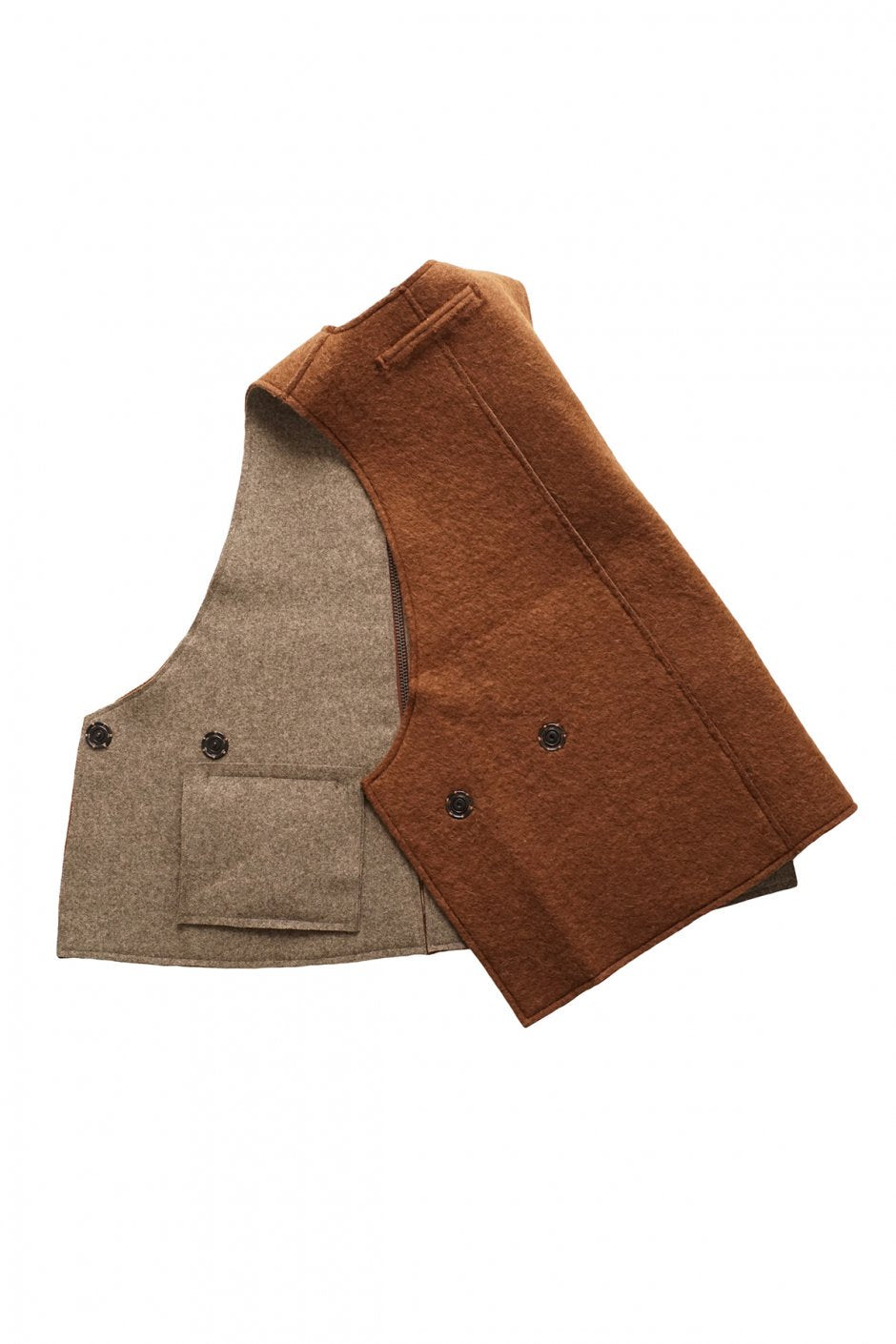 toogood - THE ANTIQUE DEALER GILET - FELTED MOHAIR - RUST