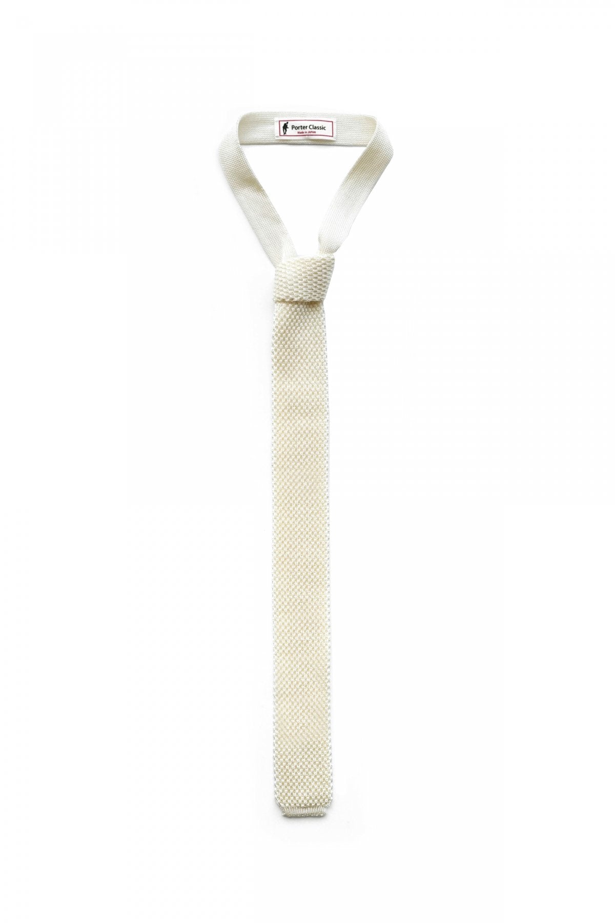 Porter Classic - CLASSIC KNIT TIE - OFF WHITE