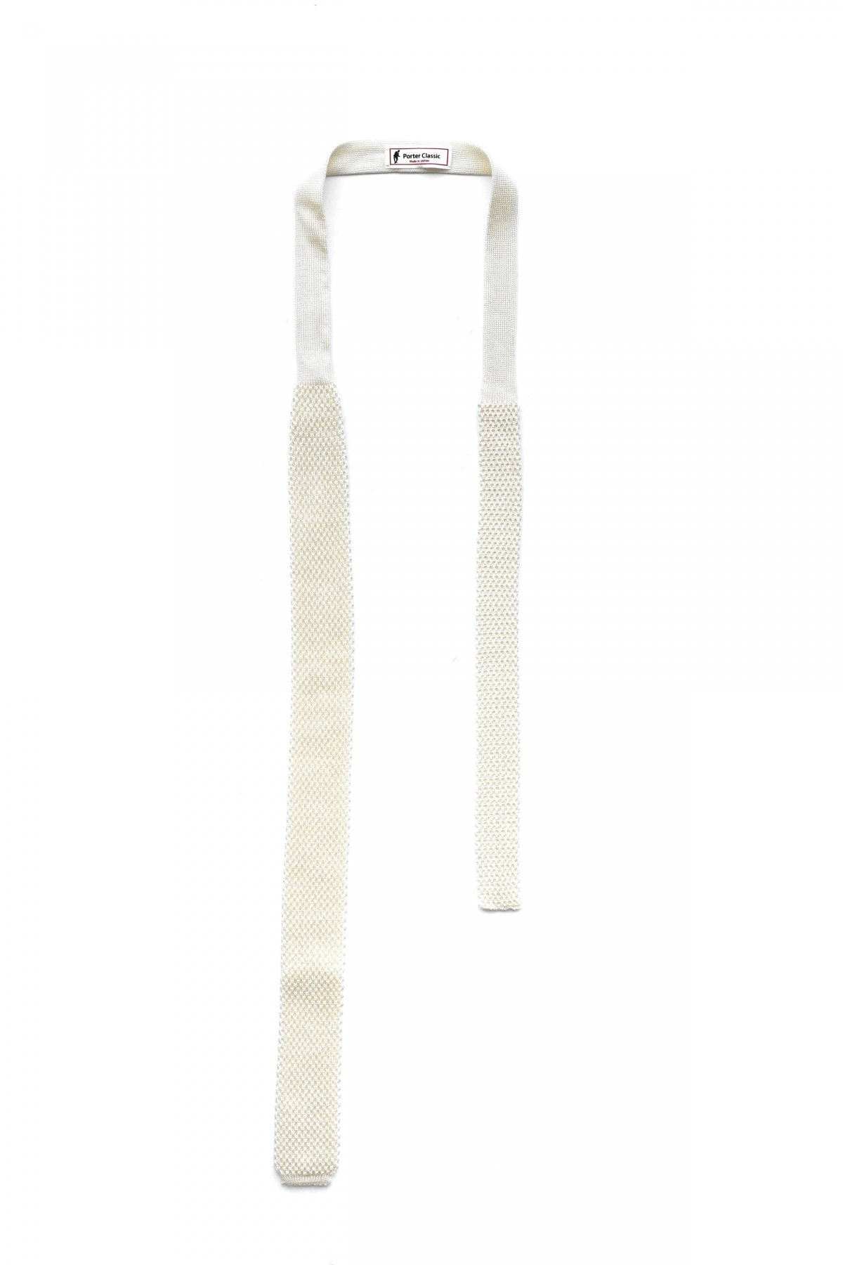 Porter Classic - CLASSIC KNIT TIE - OFF WHITE