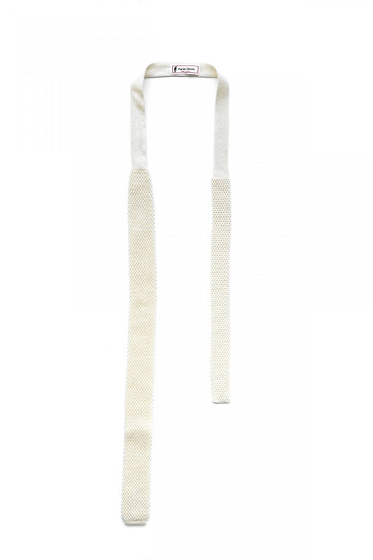 Porter Classic - CLASSIC KNIT TIE - OFF WHITE