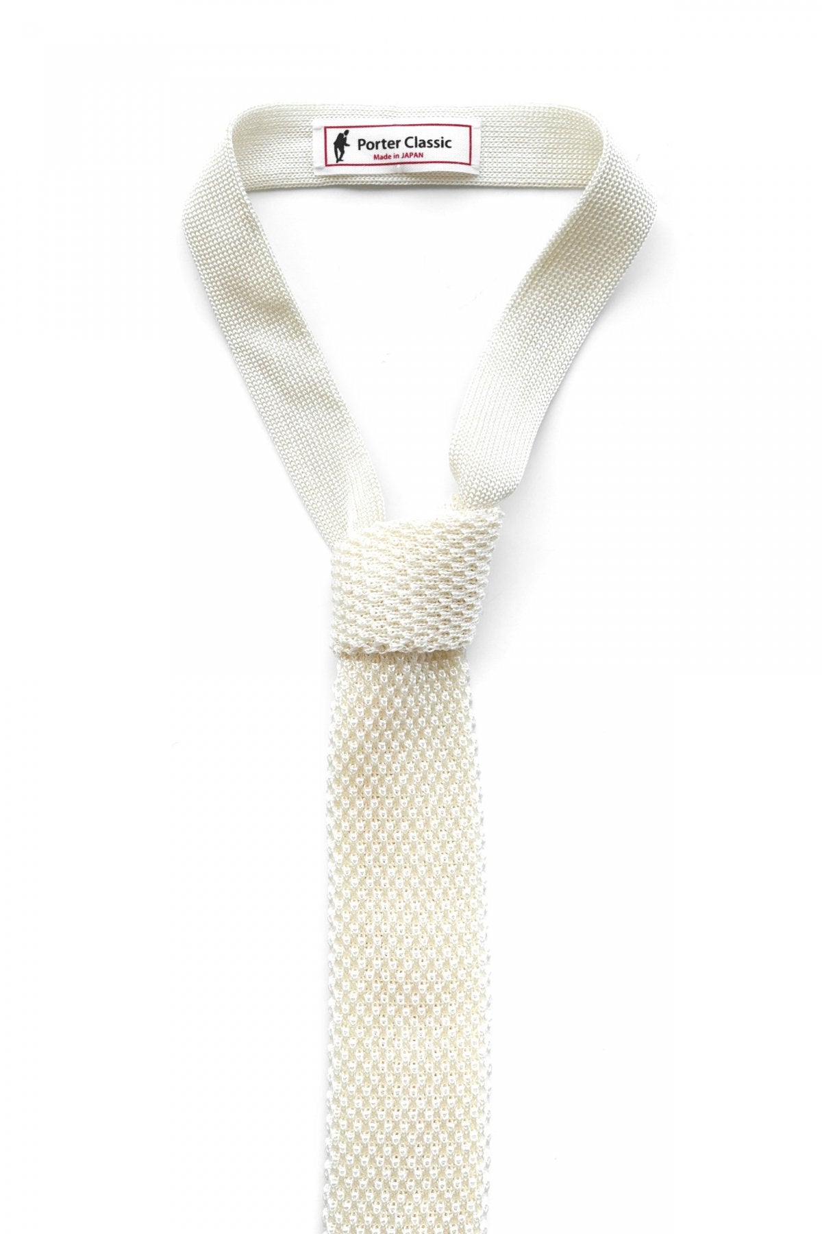 Porter Classic - CLASSIC KNIT TIE - OFF WHITE