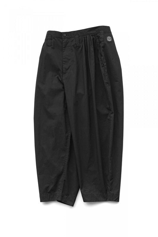 Porter Classic - POPLIN BEBOP PANTS - BLACK