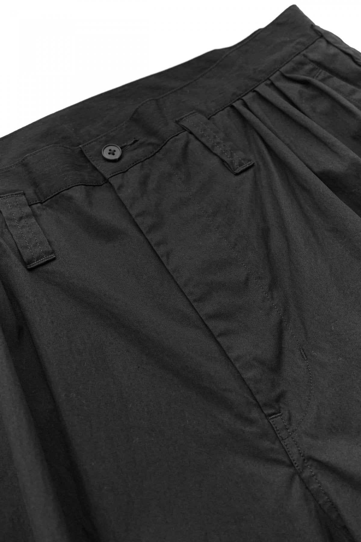 Porter Classic - POPLIN BEBOP PANTS - BLACK