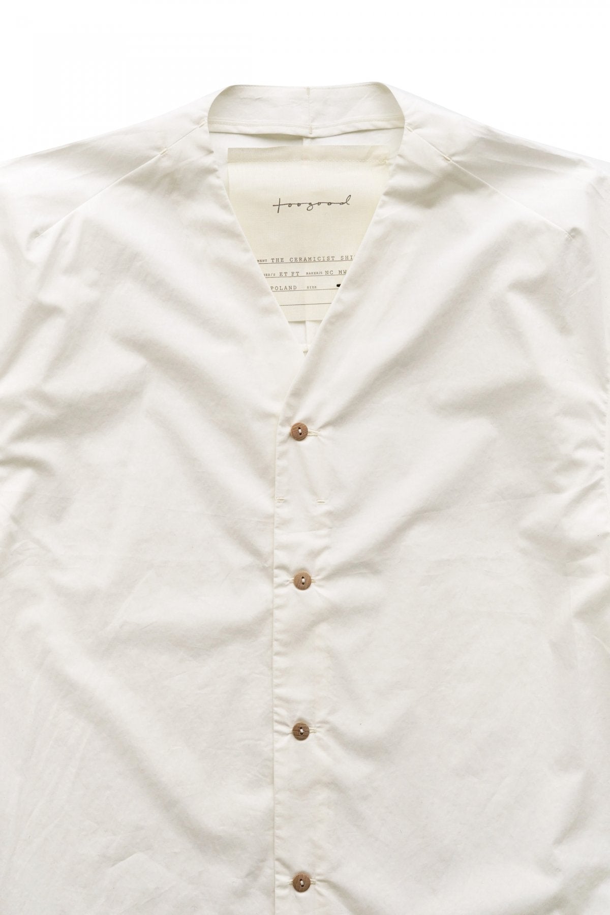 toogood - THE CERAMICIST SHIRT - CRISP COTTON - CHALK