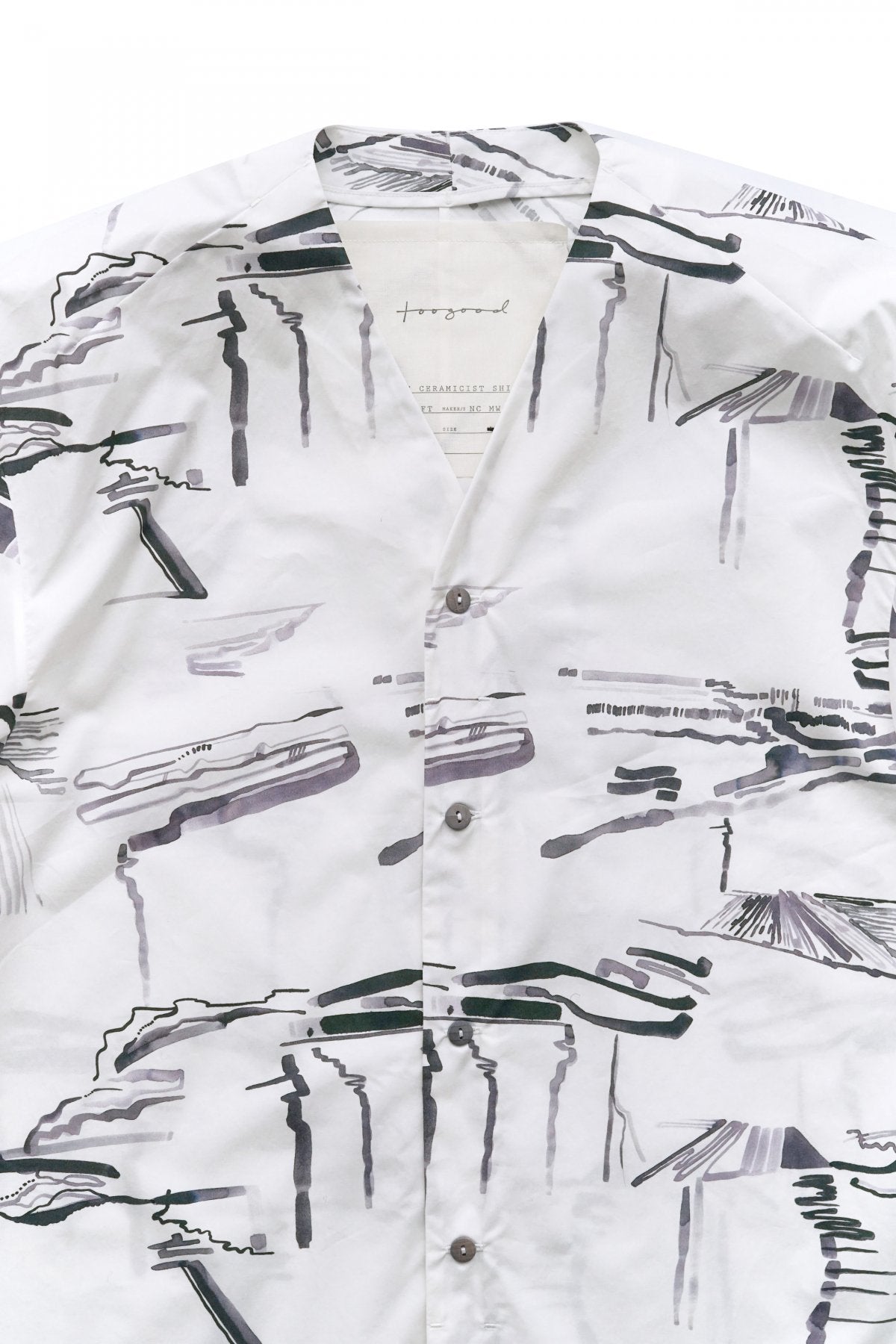 toogood - THE CERAMICIST SHIRT - PRINTED POPLIN - PLOUGHED FIELDS