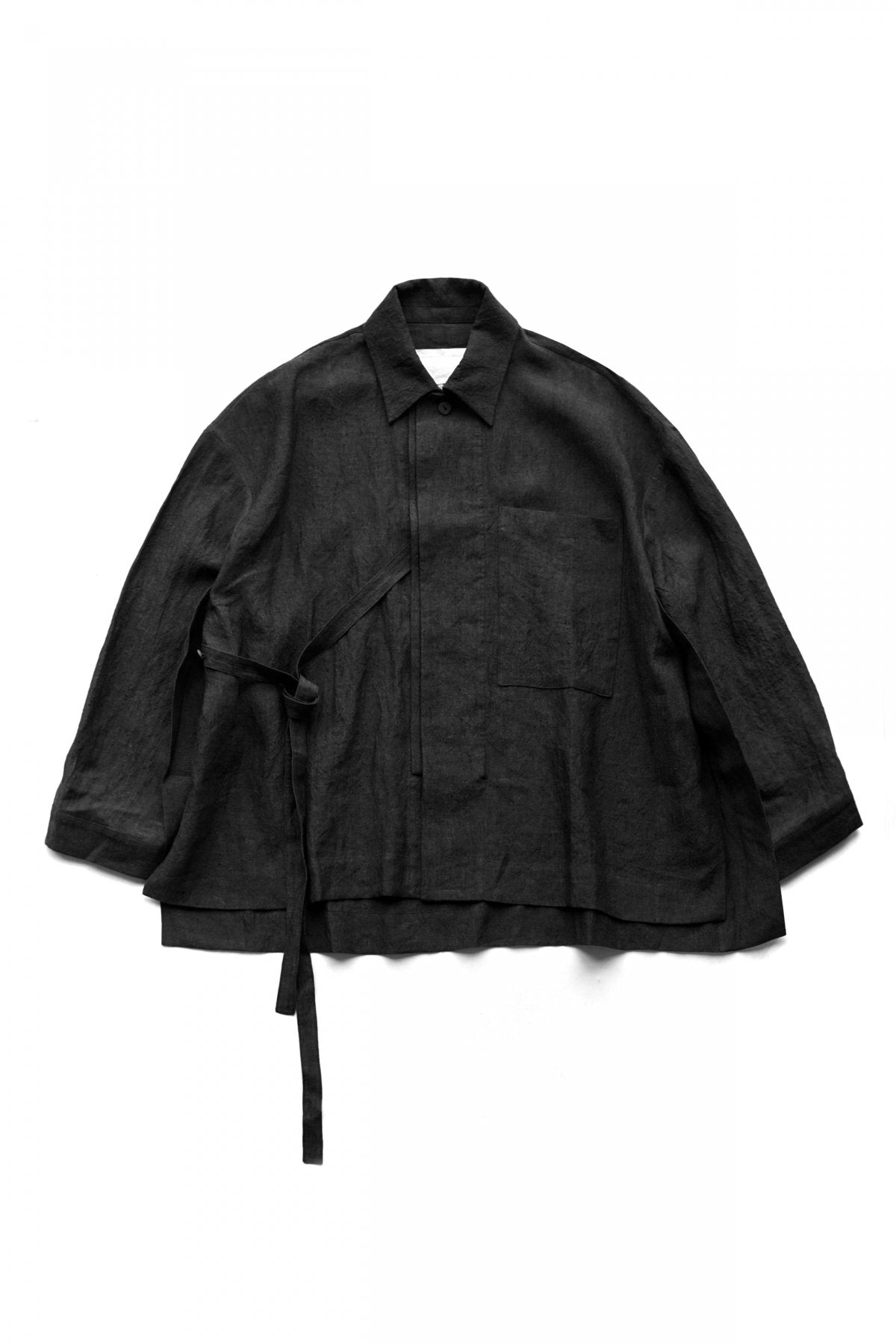 toogood - THE GLASSBLOWER JACKET - LAUNDERED LINEN - CHARCOAL