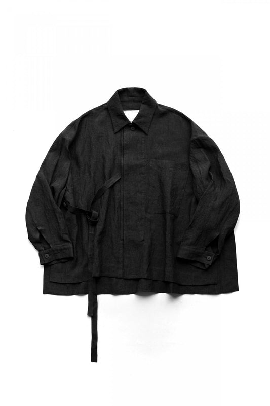 toogood - THE GLASSBLOWER JACKET - LAUNDERED LINEN - CHARCOAL