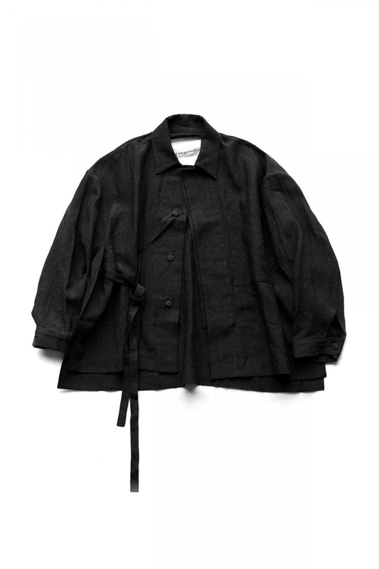 toogood - THE GLASSBLOWER JACKET - LAUNDERED LINEN - CHARCOAL