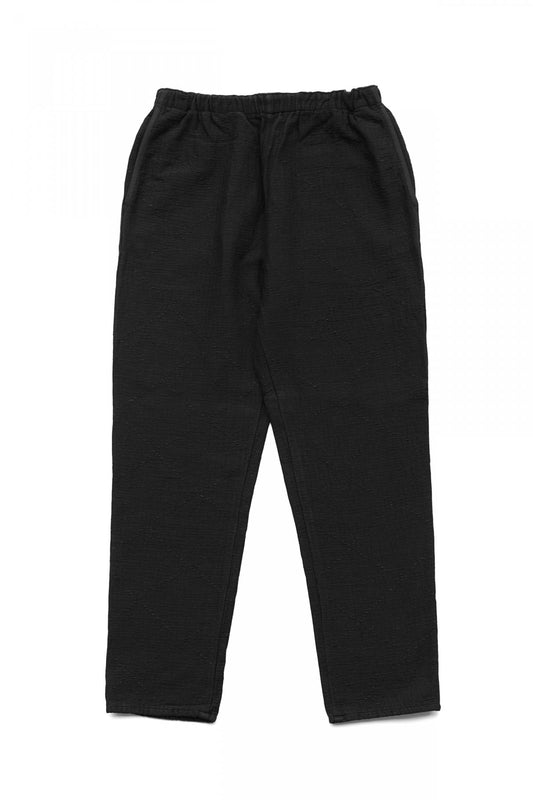 Porter Classic - SASHIKO STRETCH SLIM PANTS - BLACK