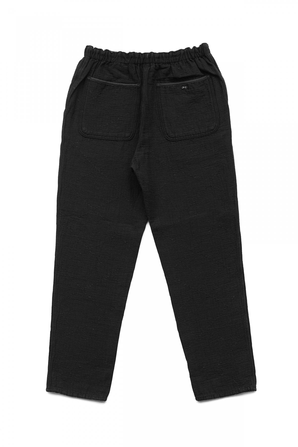 Porter Classic - SASHIKO STRETCH SLIM PANTS - BLACK