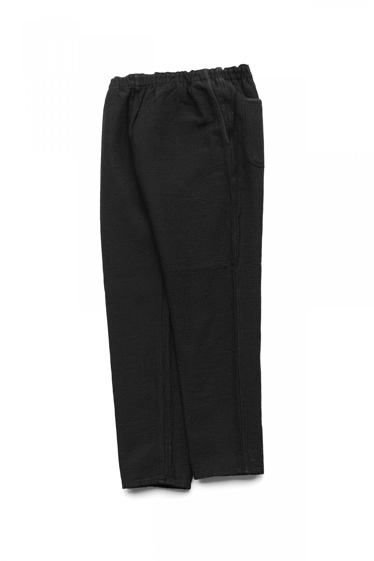 Porter Classic - SASHIKO STRETCH SLIM PANTS - BLACK