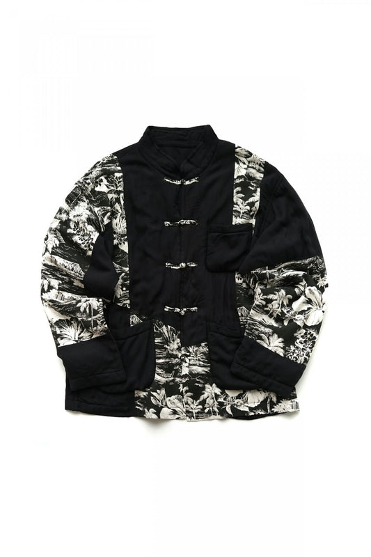 Porter Classic - ALOHA CHINESE JACKET PATCHWORK - BLACK