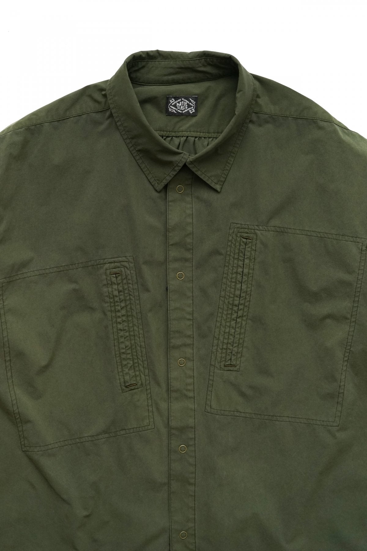 Porter Classic - SUPER NYLON STRETCH MILITARY SHIRT - OLIVE