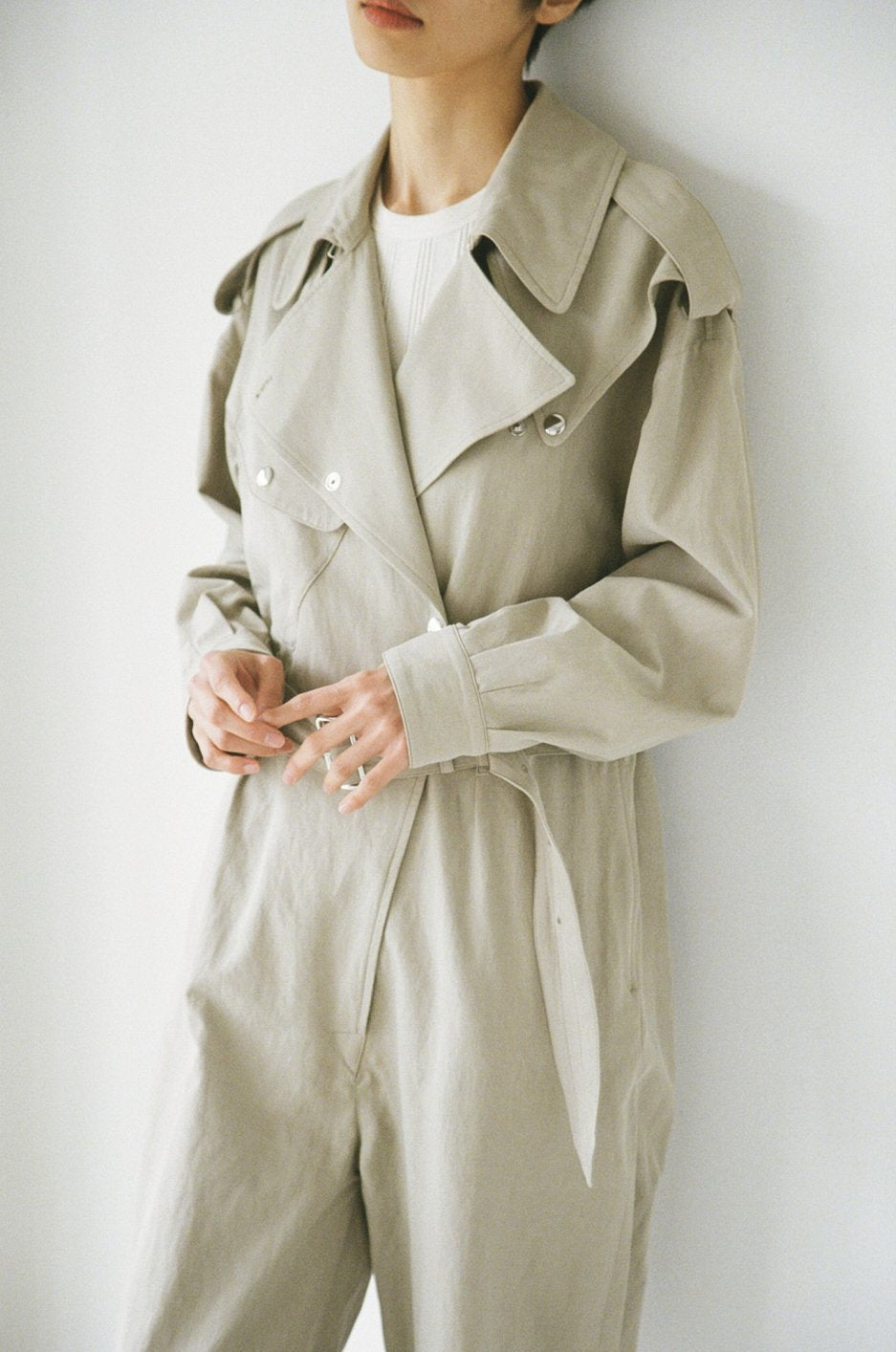 WRYHT - BELTED TRENCH SUITS - EUCALYPTUS