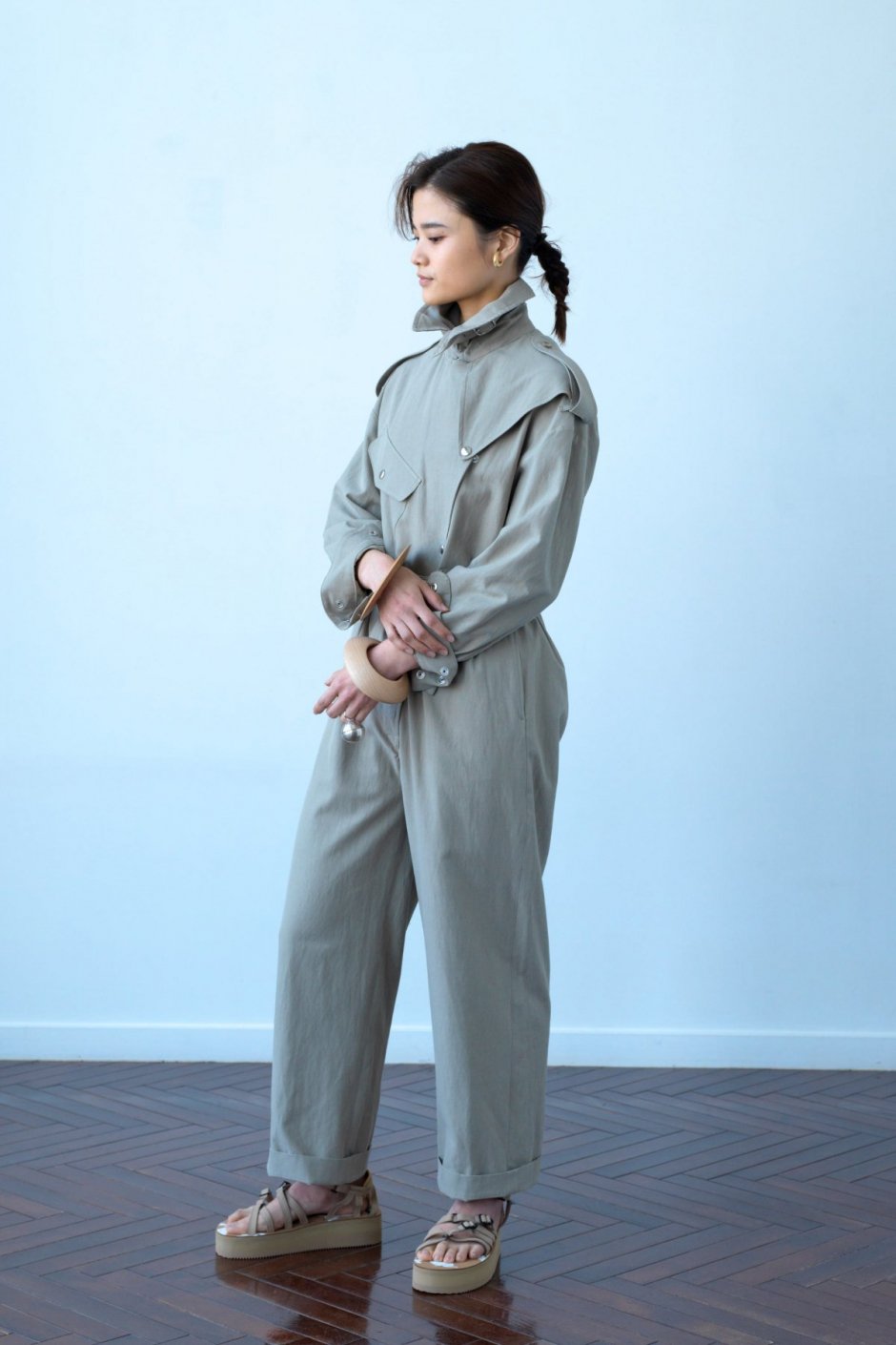 WRYHT - BELTED TRENCH SUITS - EUCALYPTUS