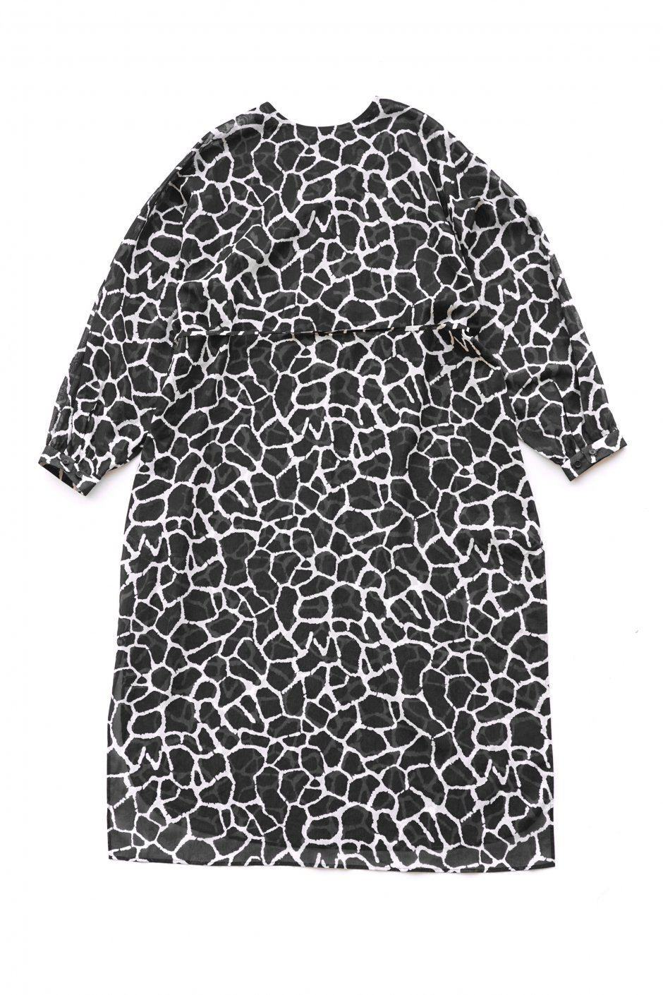 WRYHT - SLIT NECK PAJAMA DRESS - GIRAFFE BLACK