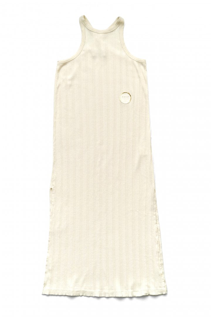 WRYHT - X-BACK RIBBED TANK DRESS - NATURAL