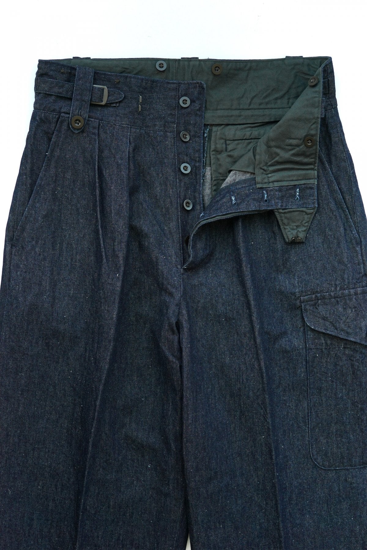 Nigel Cabourn - 50'S BATTLE DRESS PANT - C/L DENIM INDIGO