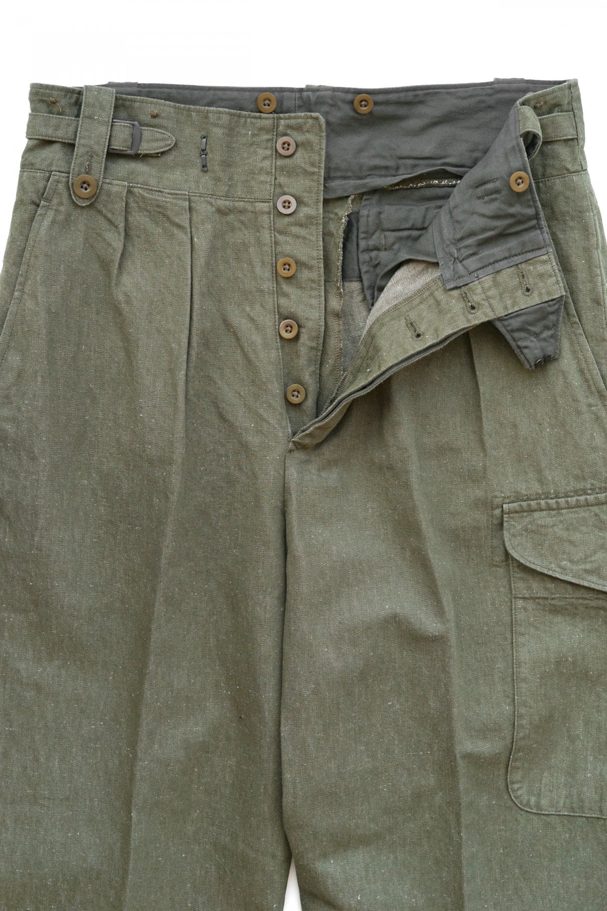 Nigel Cabourn - 50'S BATTLE DRESS PANT - C/L DENIM OLIVE