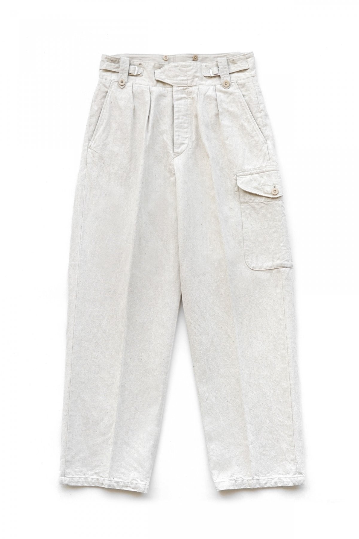 Nigel Cabourn - 50'S BATTLE DRESS PANT - C/L DENIM IVORY