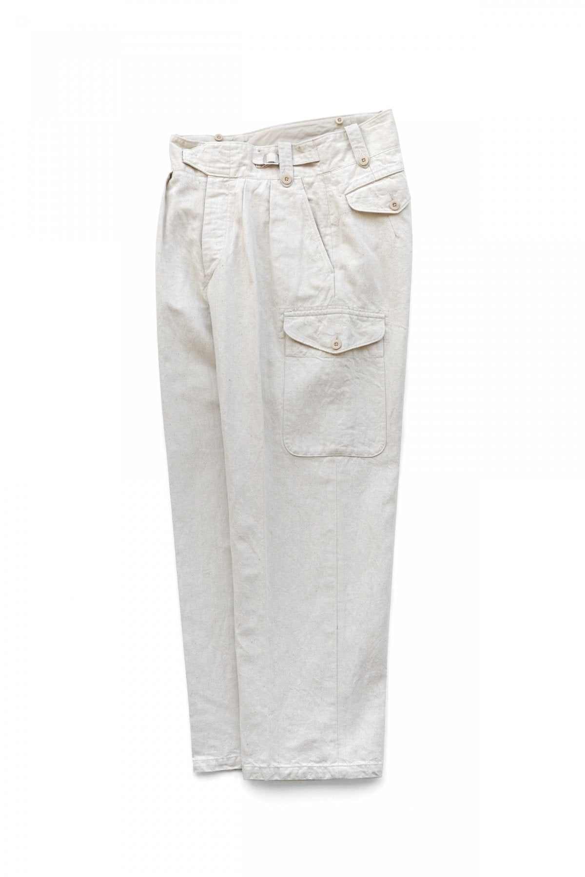 Nigel Cabourn - 50'S BATTLE DRESS PANT - C/L DENIM IVORY