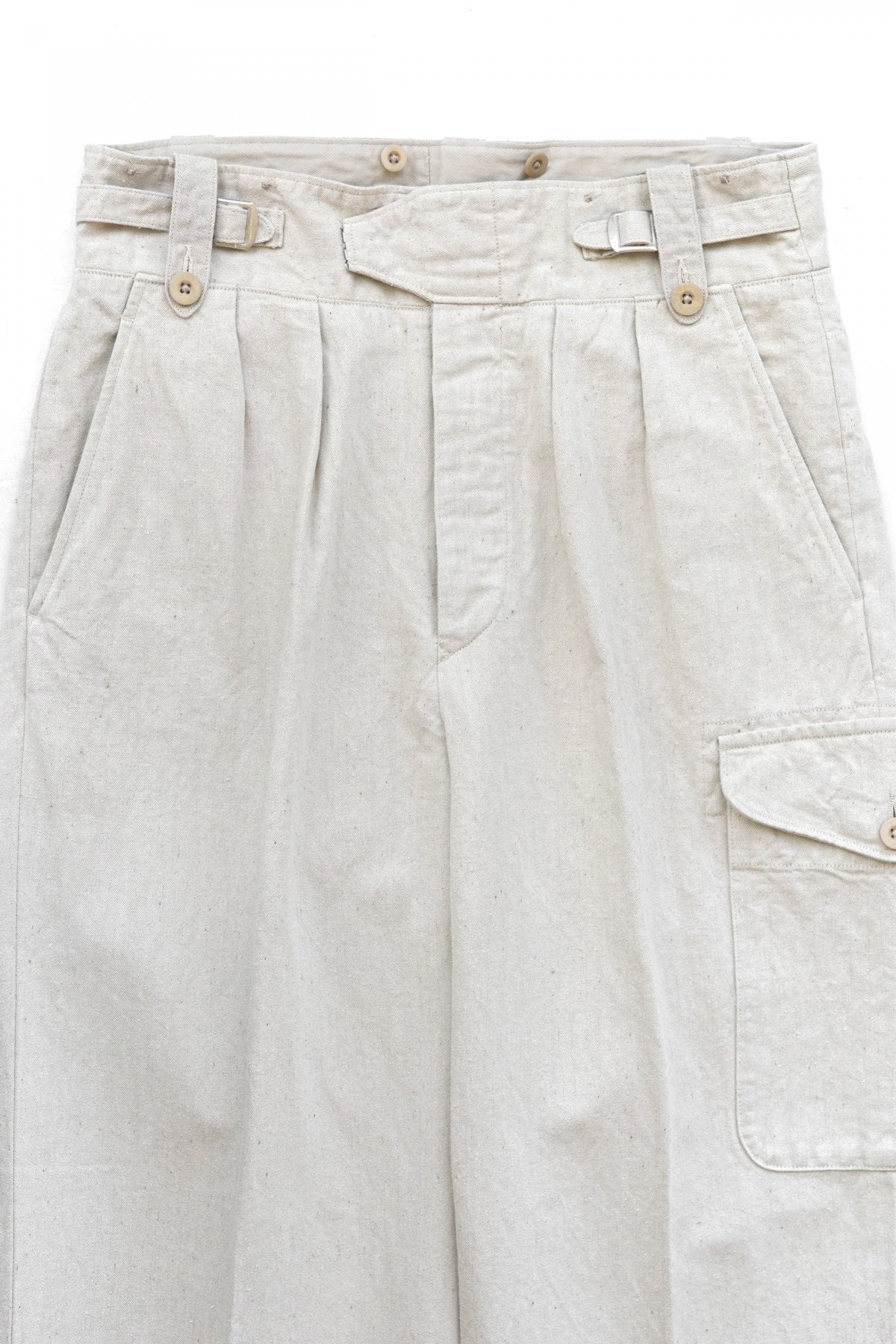 Nigel Cabourn - 50'S BATTLE DRESS PANT - C/L DENIM IVORY