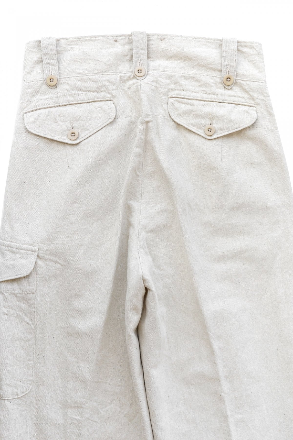 Nigel Cabourn - 50'S BATTLE DRESS PANT - C/L DENIM IVORY