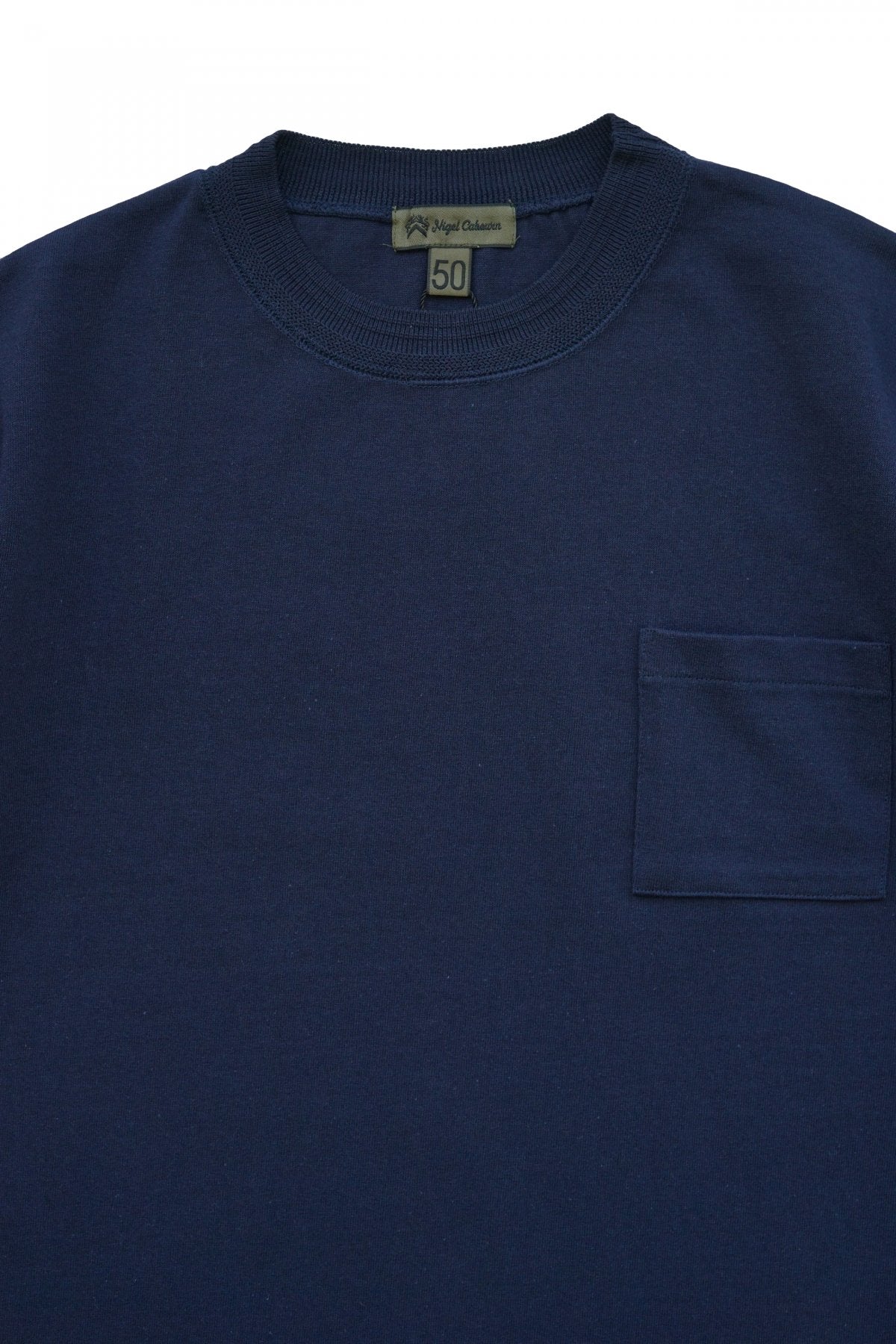 Nigel Cabourn - 40s WORK CREW NECK S/S -  NAVY