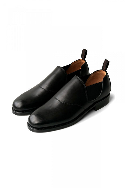 OLD JOE - "The Gardenr" STUNNING LEATHER SIDE-GORE SHOES - BLACK