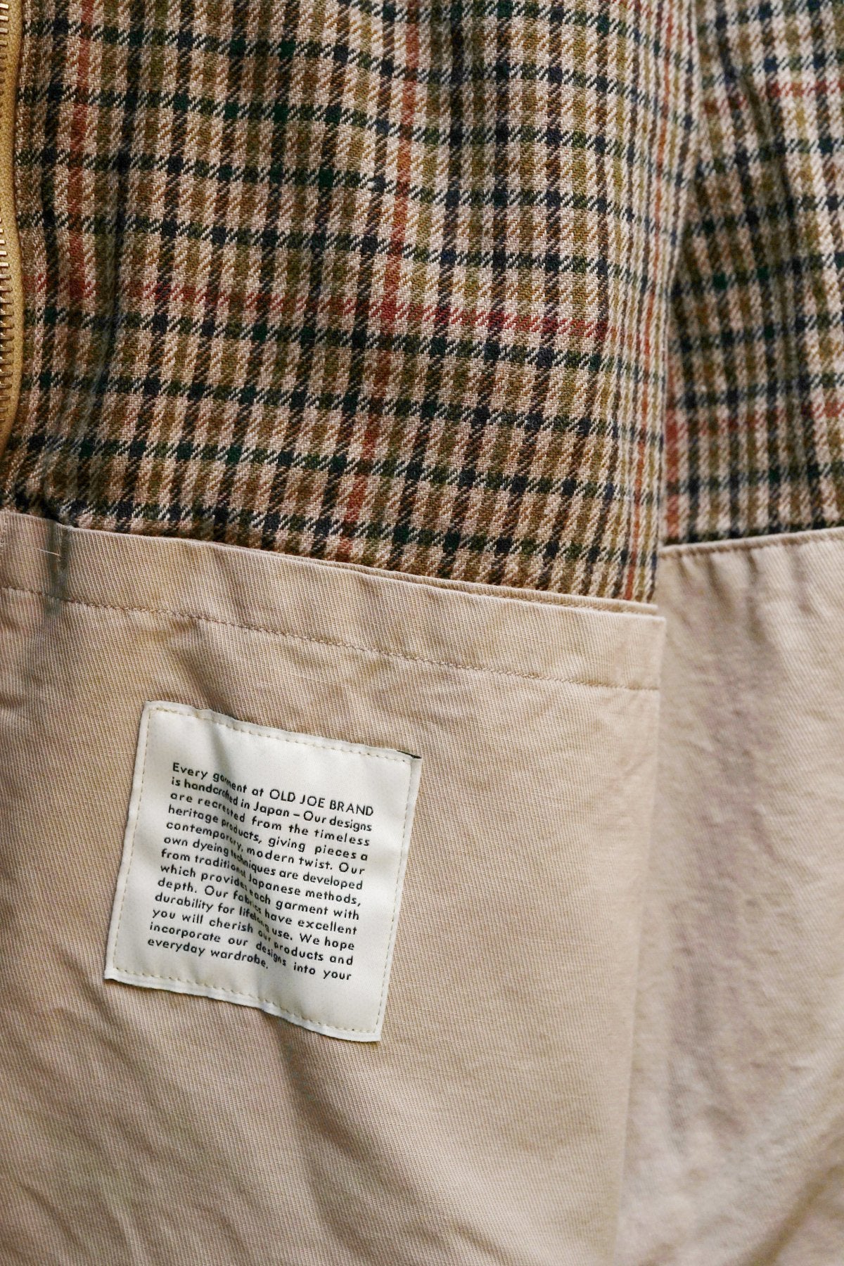 OLD JOE - ZIP-FRONT DRIVERS JACKET - SAND