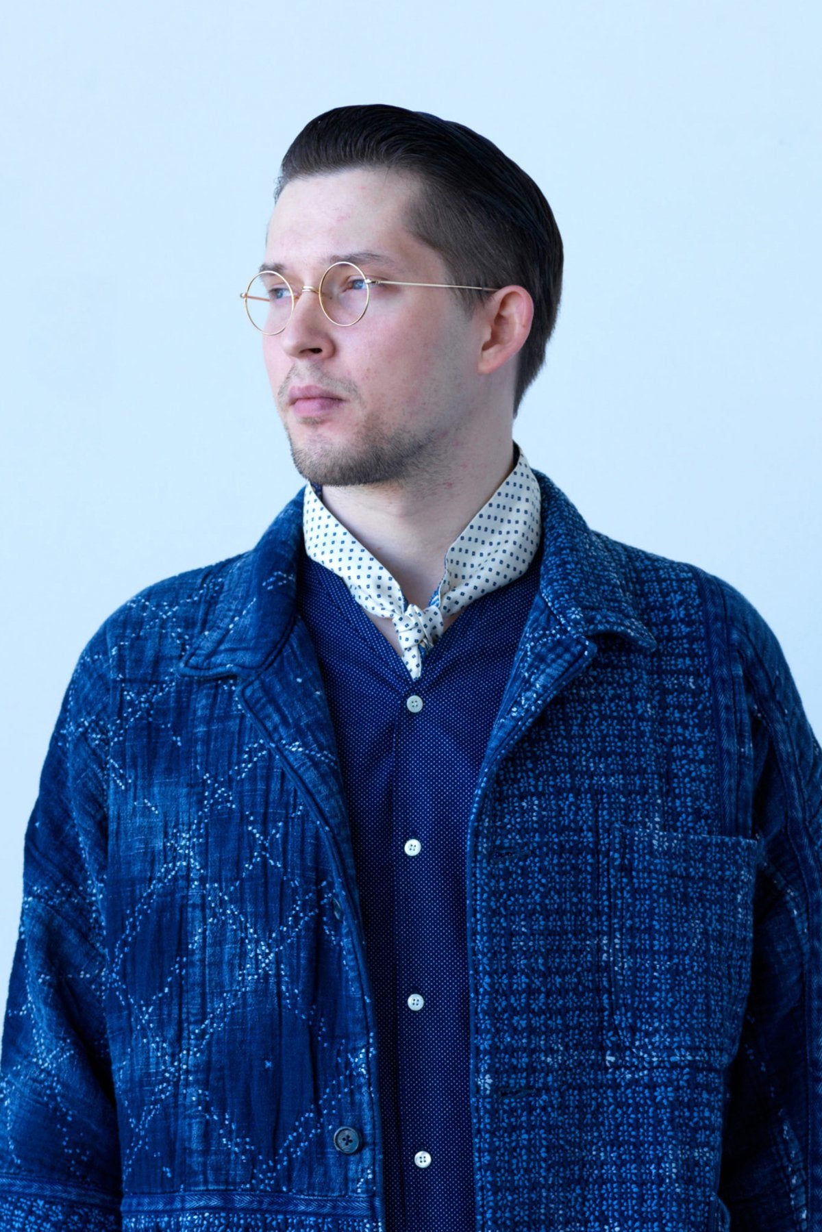 OLD JOE - ATERIER GILETT SHIRTS - INDIGO DOT