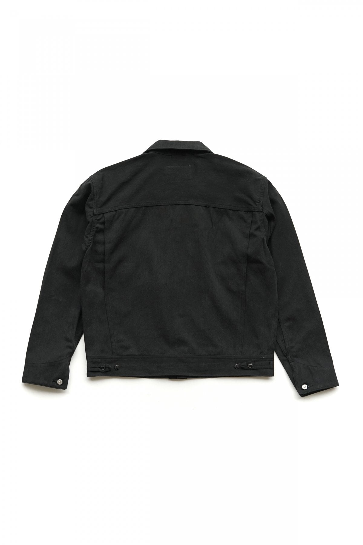 OLD JOE - OPEN COLLAR RANCH JACKET - FADE BLACK DENIM