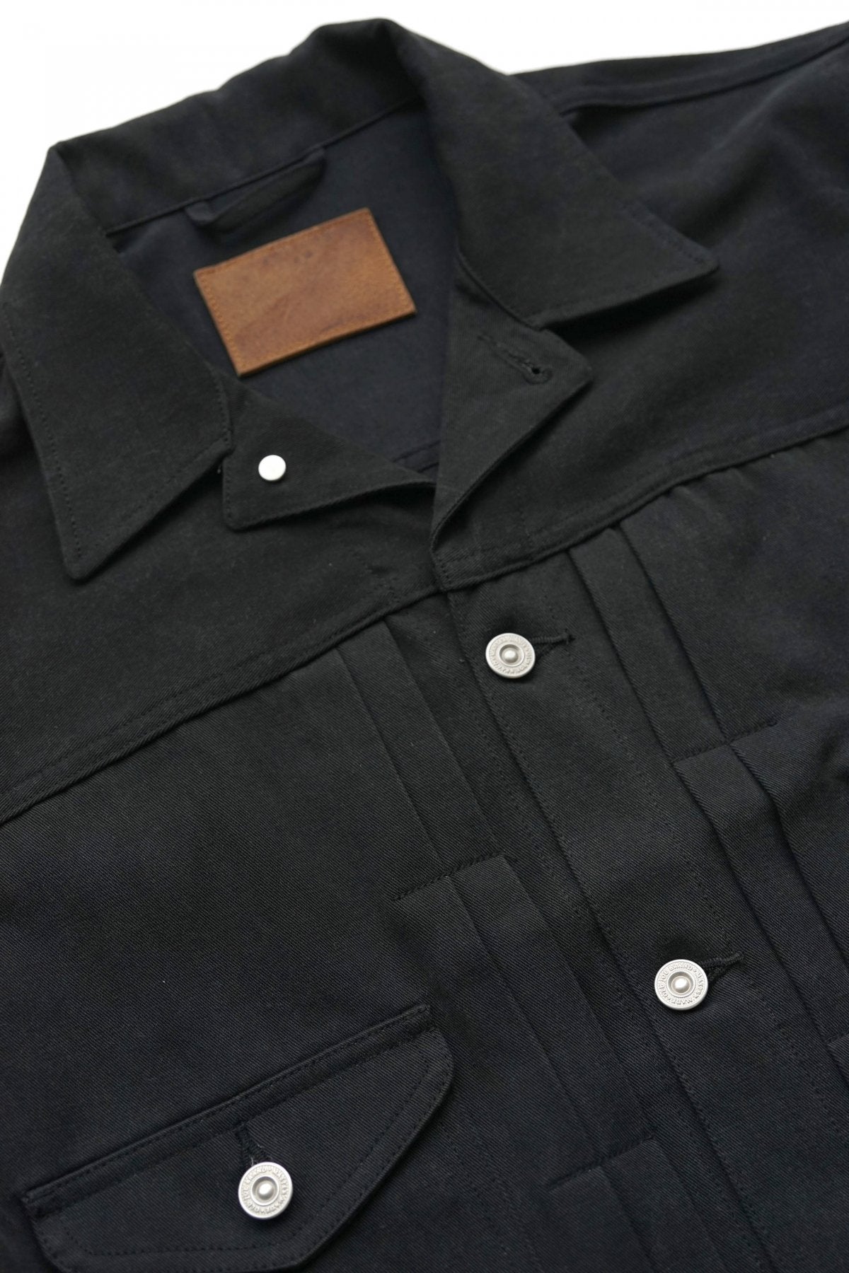 OLD JOE - OPEN COLLAR RANCH JACKET - FADE BLACK DENIM