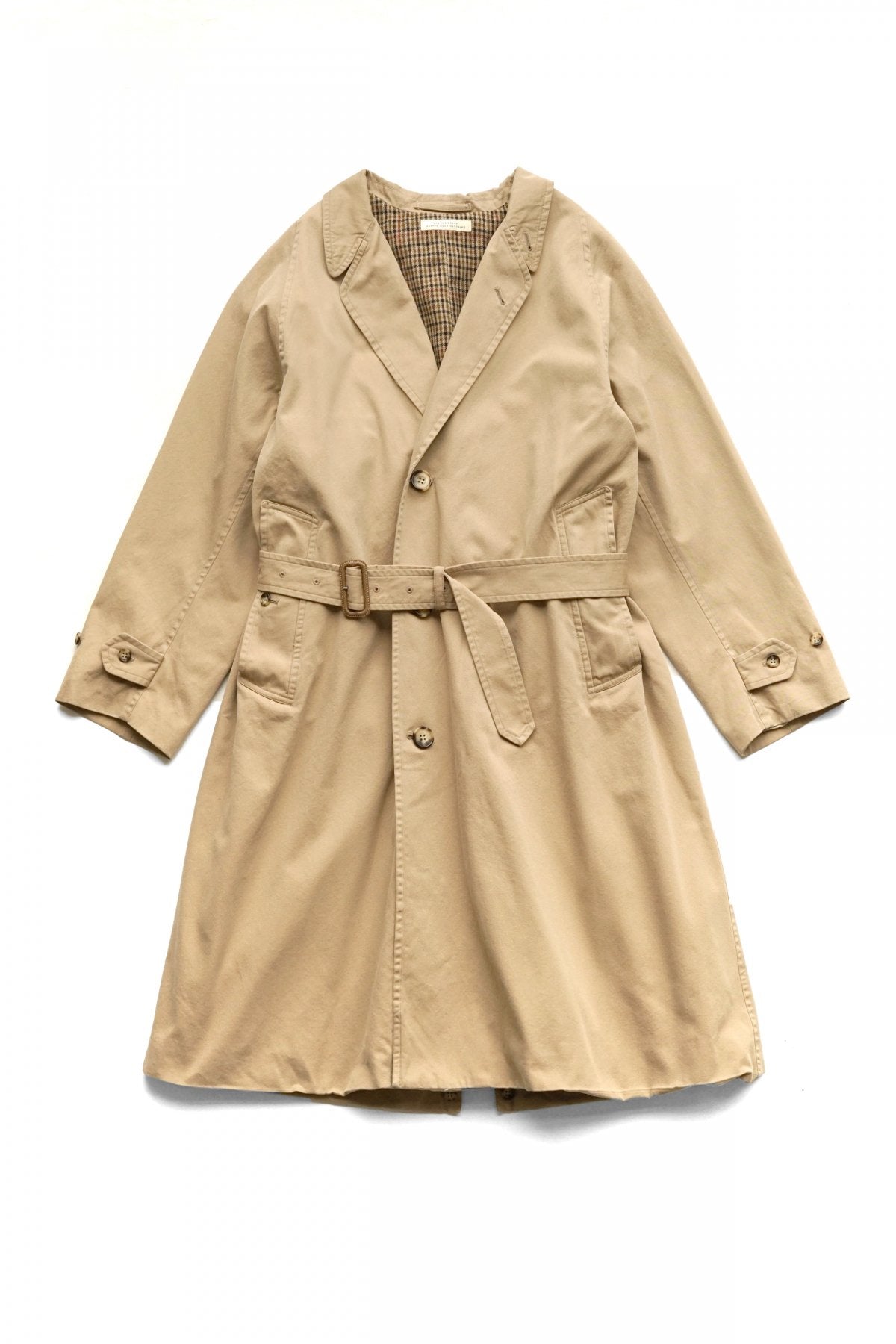 OLD JOE - BELTED WAIST DUSTER COAT - SAND